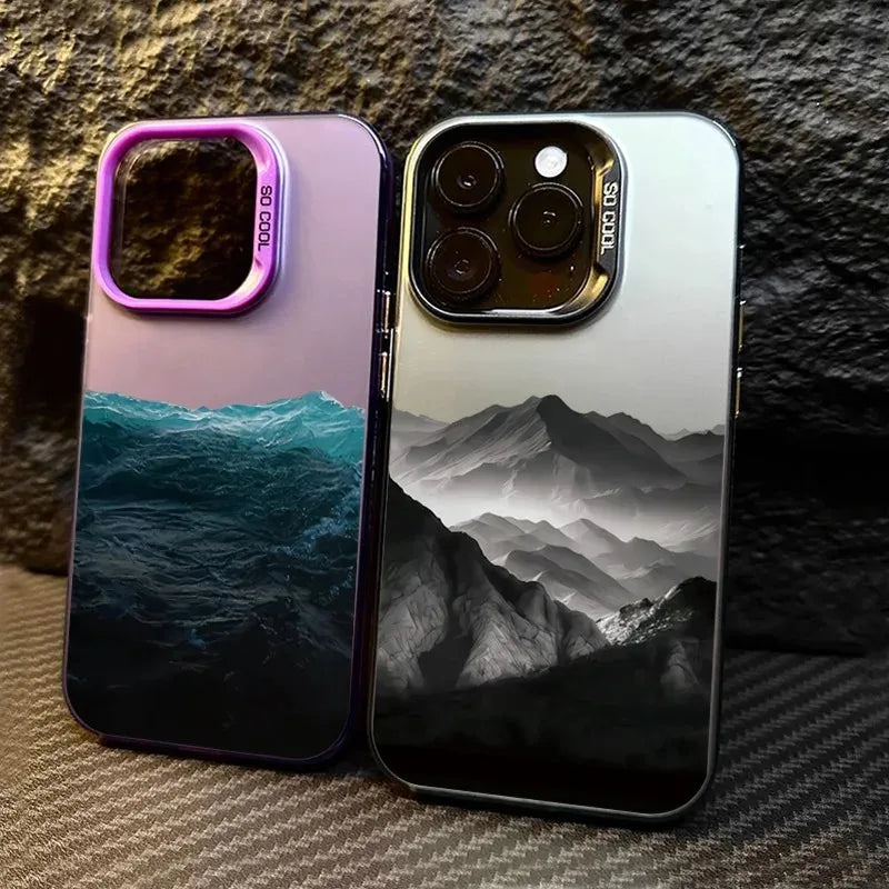 Colorful Mountain Print iPhone Case