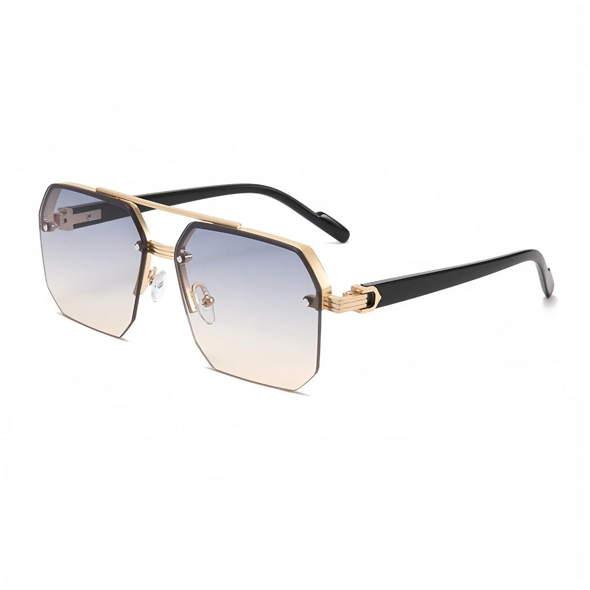 Semi-Rimless Aviator Sunglasses