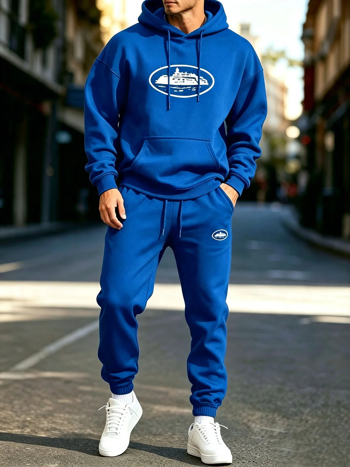 Unisex Fleece-Lined Graphic Hoodie Set