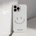 White Smiley Face iPhone Case