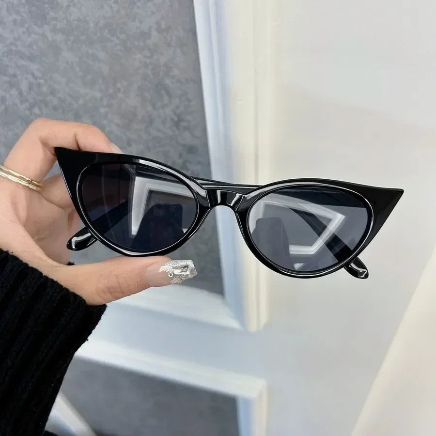 Small Mirrored Cat Eye Sunglasses