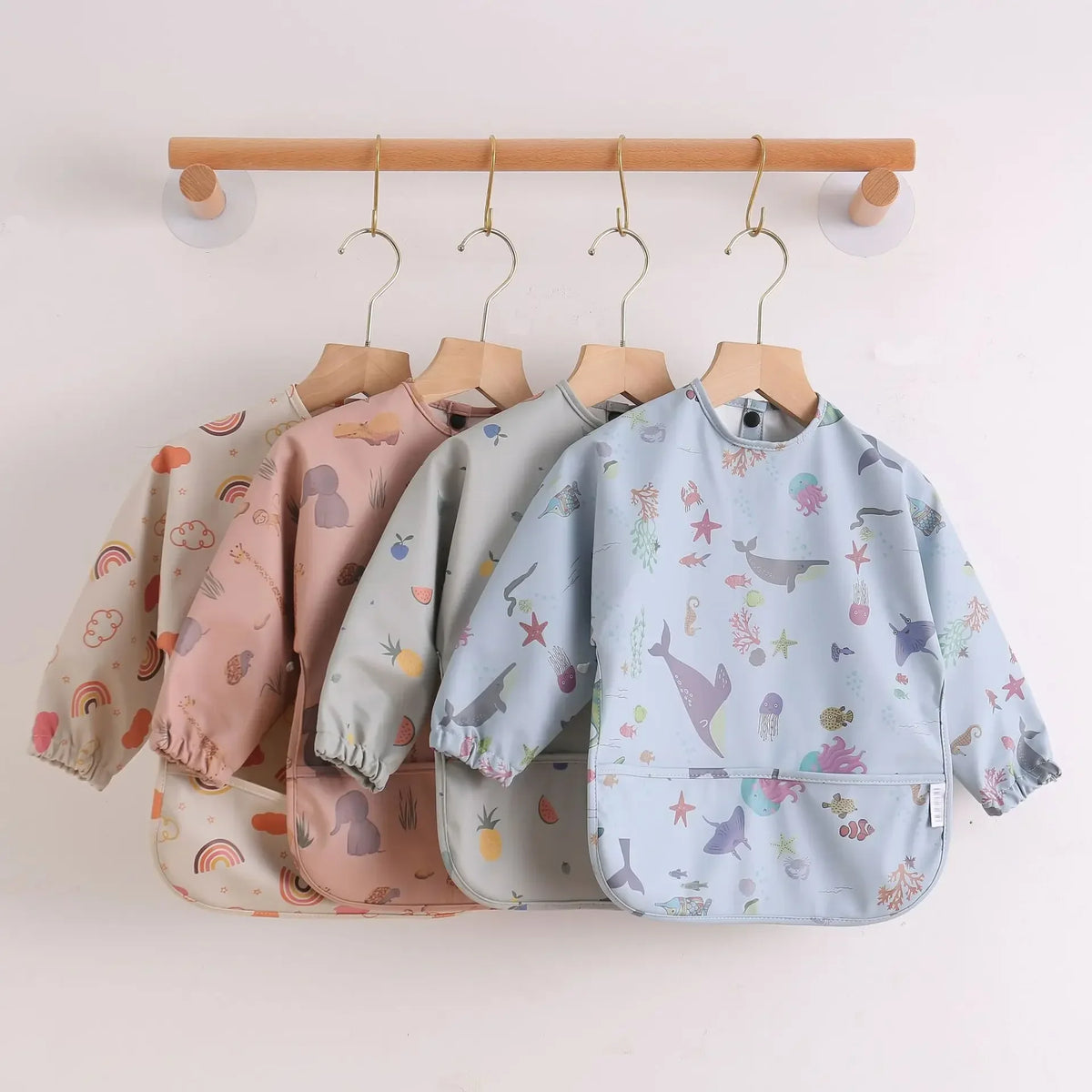 Waterproof Long-Sleeve Baby Bib