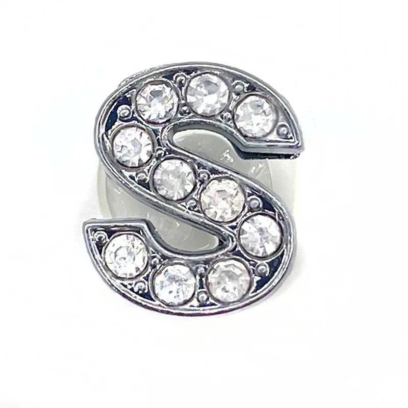 Rhinestone Letter Shoe Charms