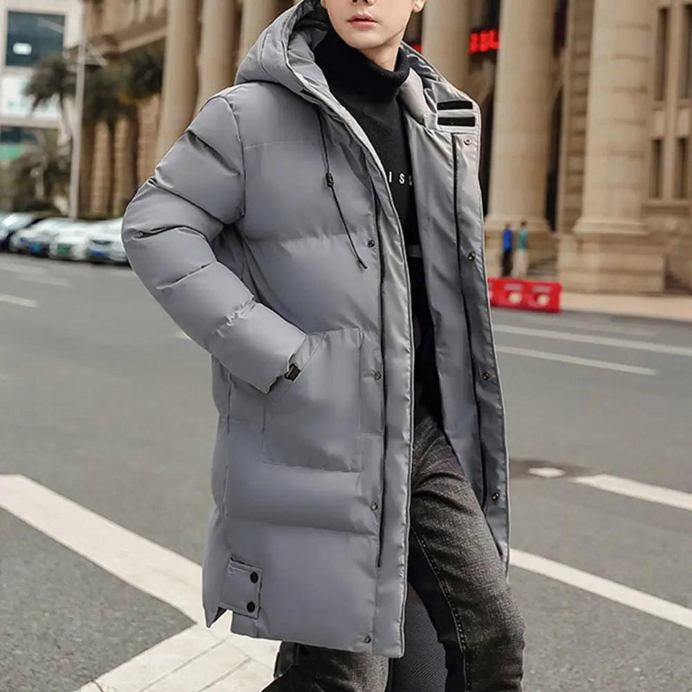 Men's Long Hooded Puffer Coat