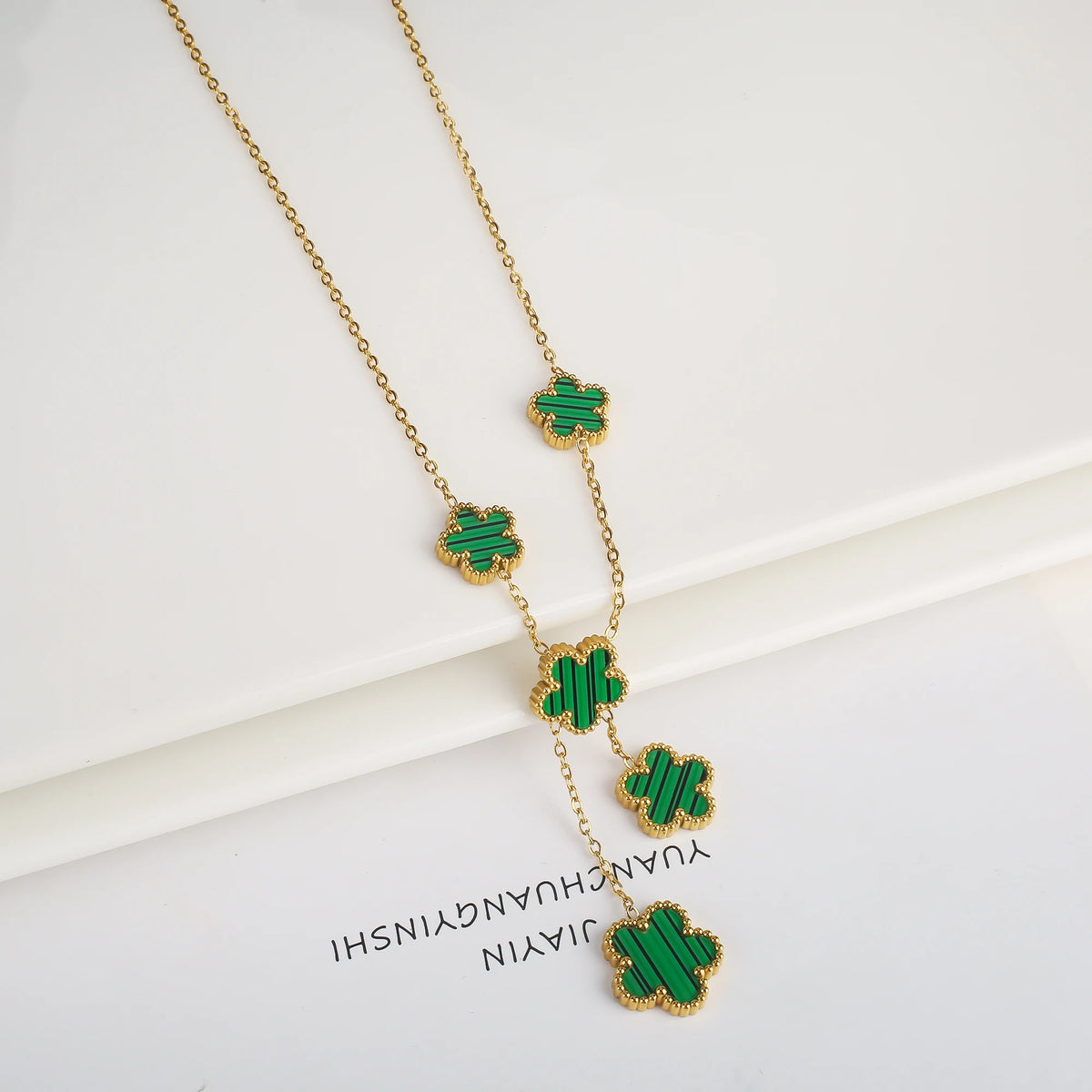 🍀 Five Leaf Clover Stainless Steel Bracelet