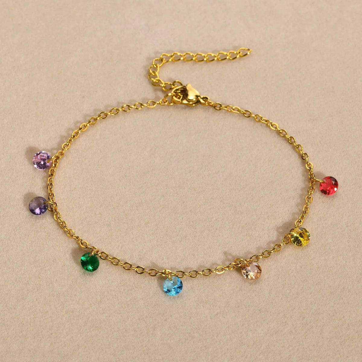 Gold Disc Tassel Anklet