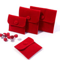 Soft Velvet Snap Jewelry Pouch