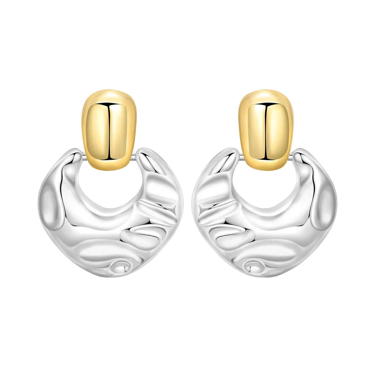 925 Silver 18K Gold Knot Stud Earrings