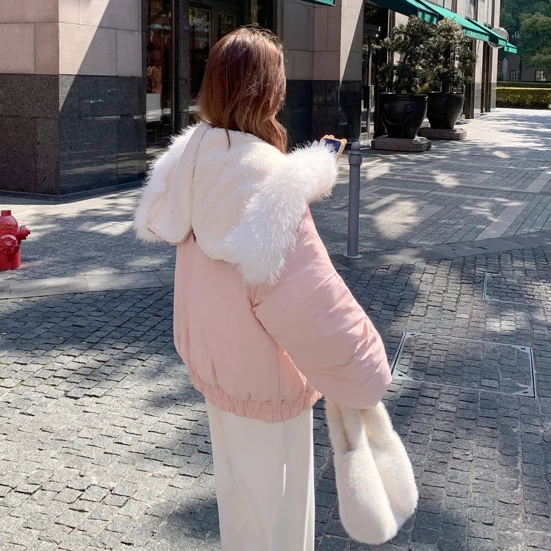 Women's Faux Fur Collar Toggle Parka