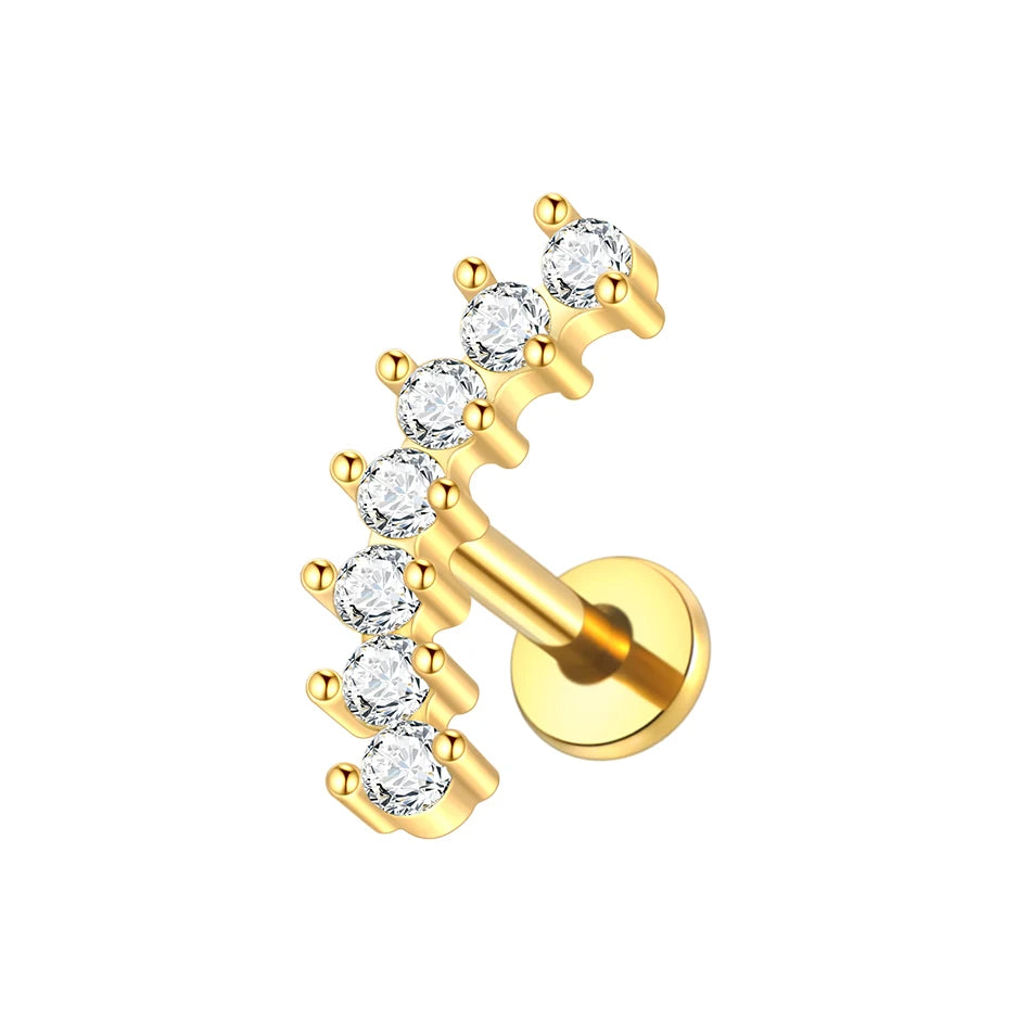 Steel Helix Piercing Stud (16G, 1 Pc)