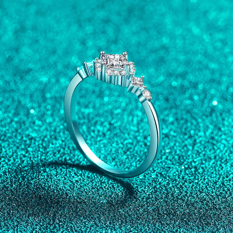 Princess Cut Moissanite Ring
