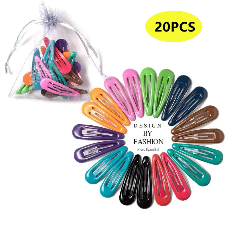 Girls Candy Color Hair Clips Set