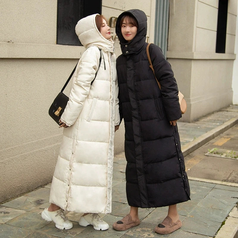 Women's Long Hooded Padded Coat