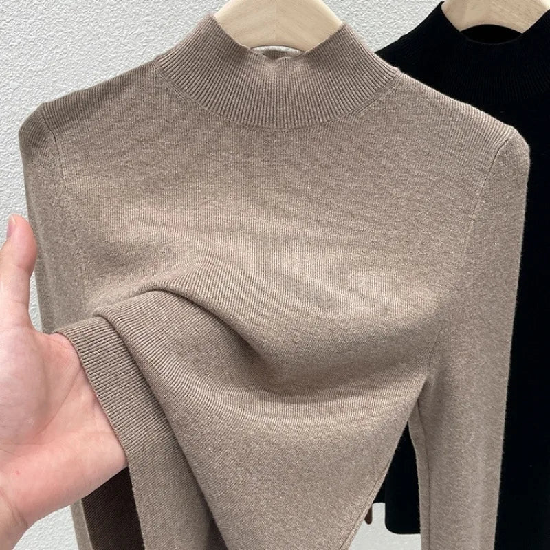 Slim Fit Turtleneck Knit Sweater