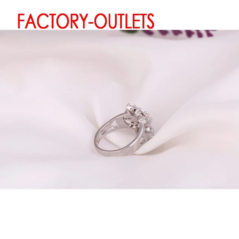 Colorful Zircon Flower Ring