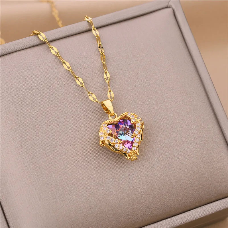 ✨ Light Luxury Zircon Crystal Necklace