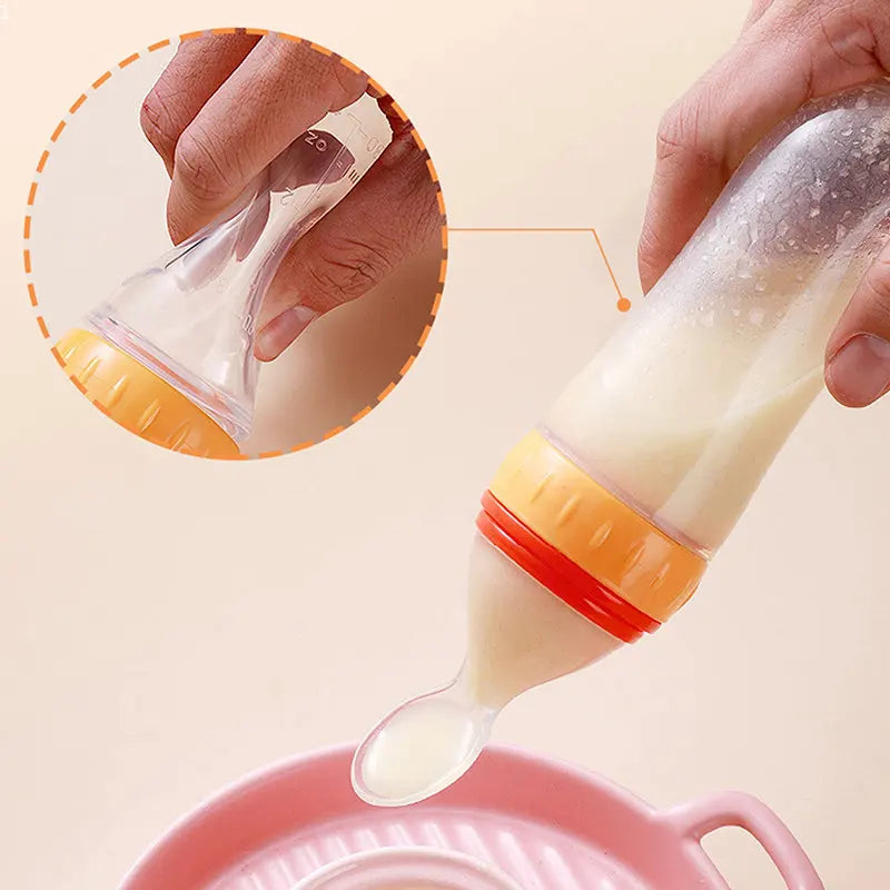 🥣 Baby Silicone Feeding Spoon Bottle