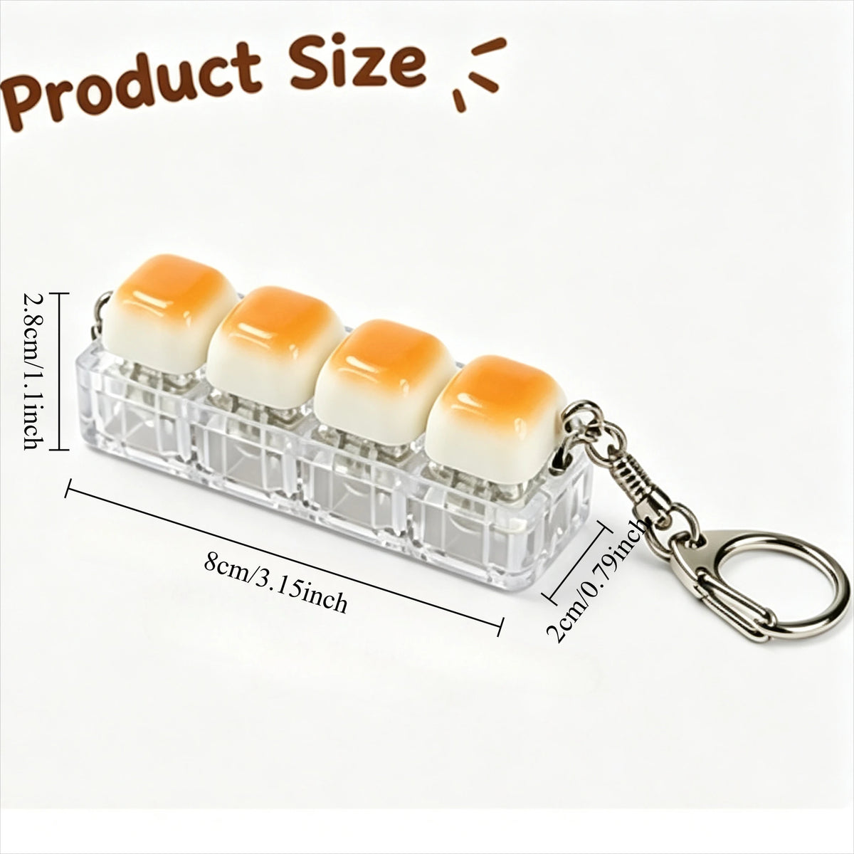 Bread Clicker Fidget Keychain