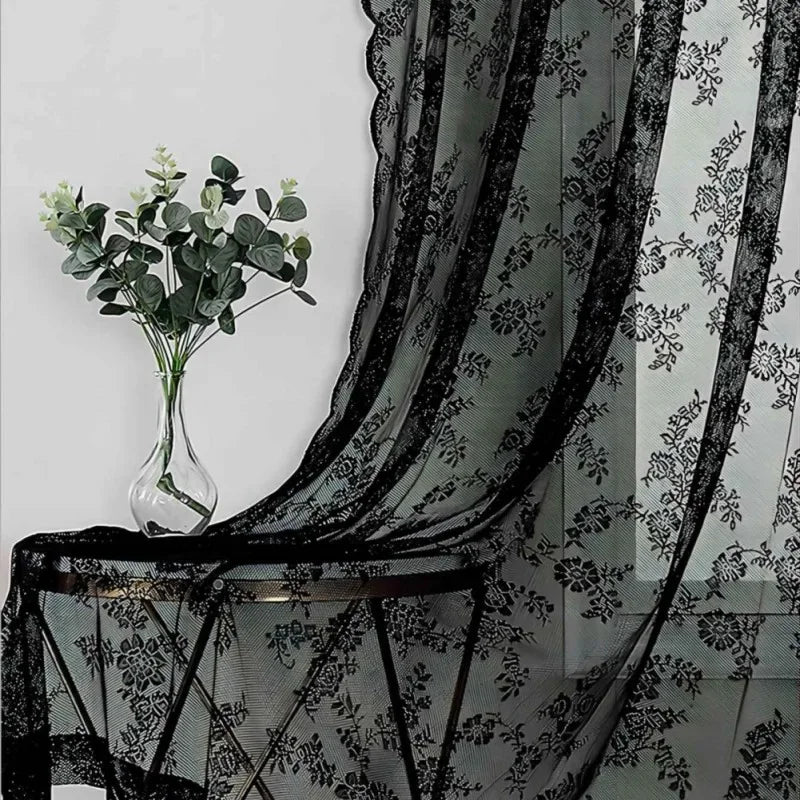 Floral Lace Window Curtain