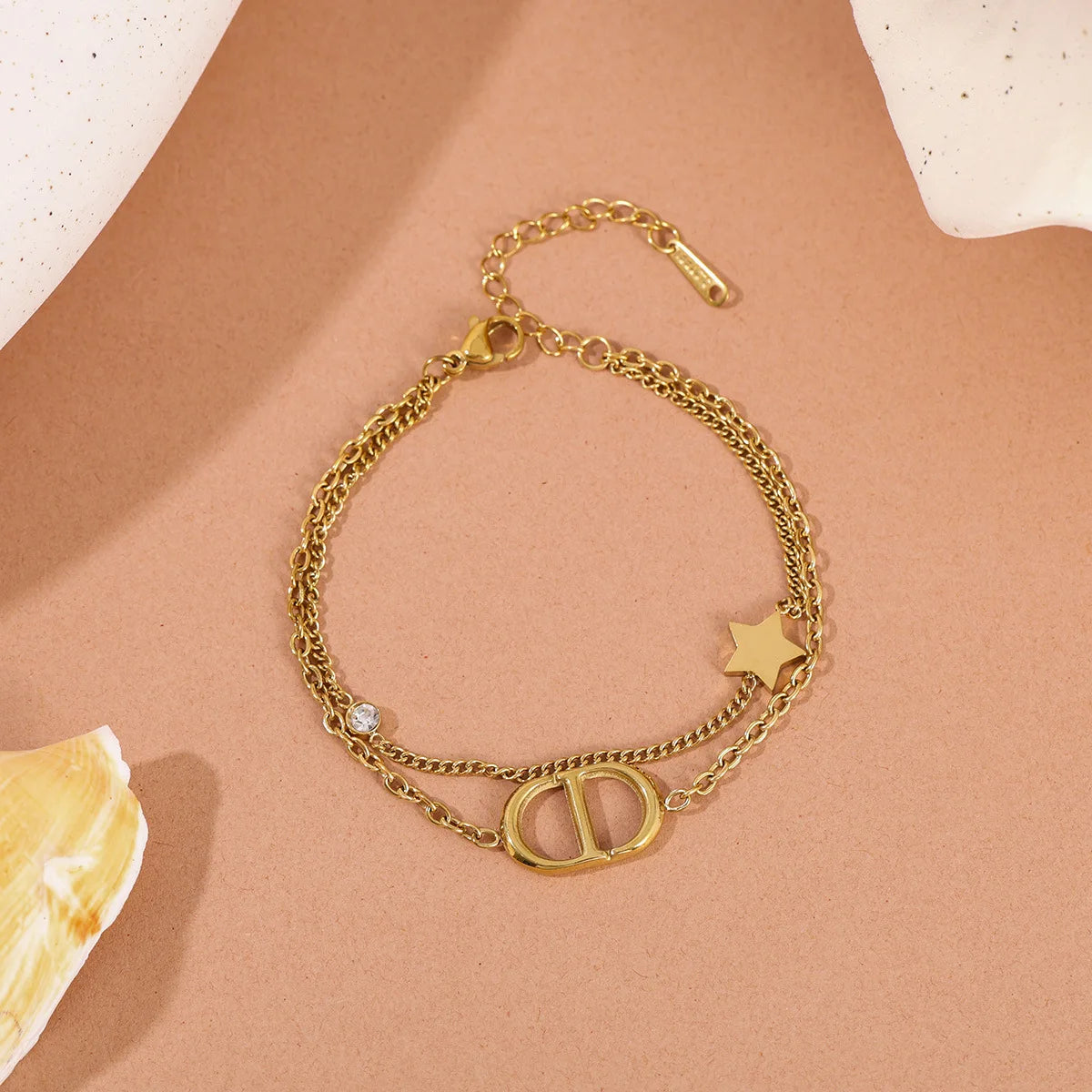 ⭐ Titanium Steel Letter Star Double Layer Bracelet