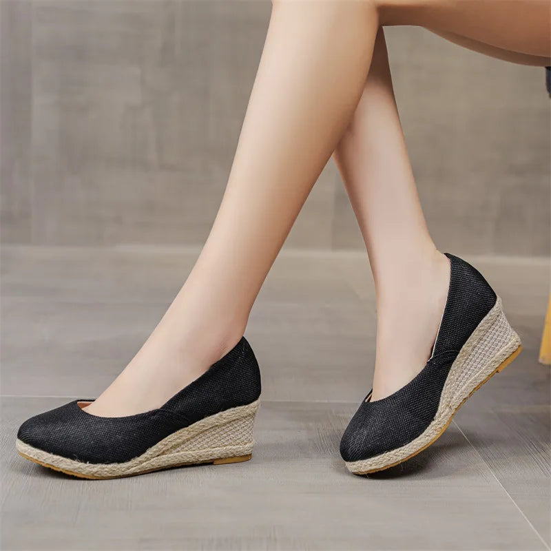 Women's Wedge Espadrille Pumps