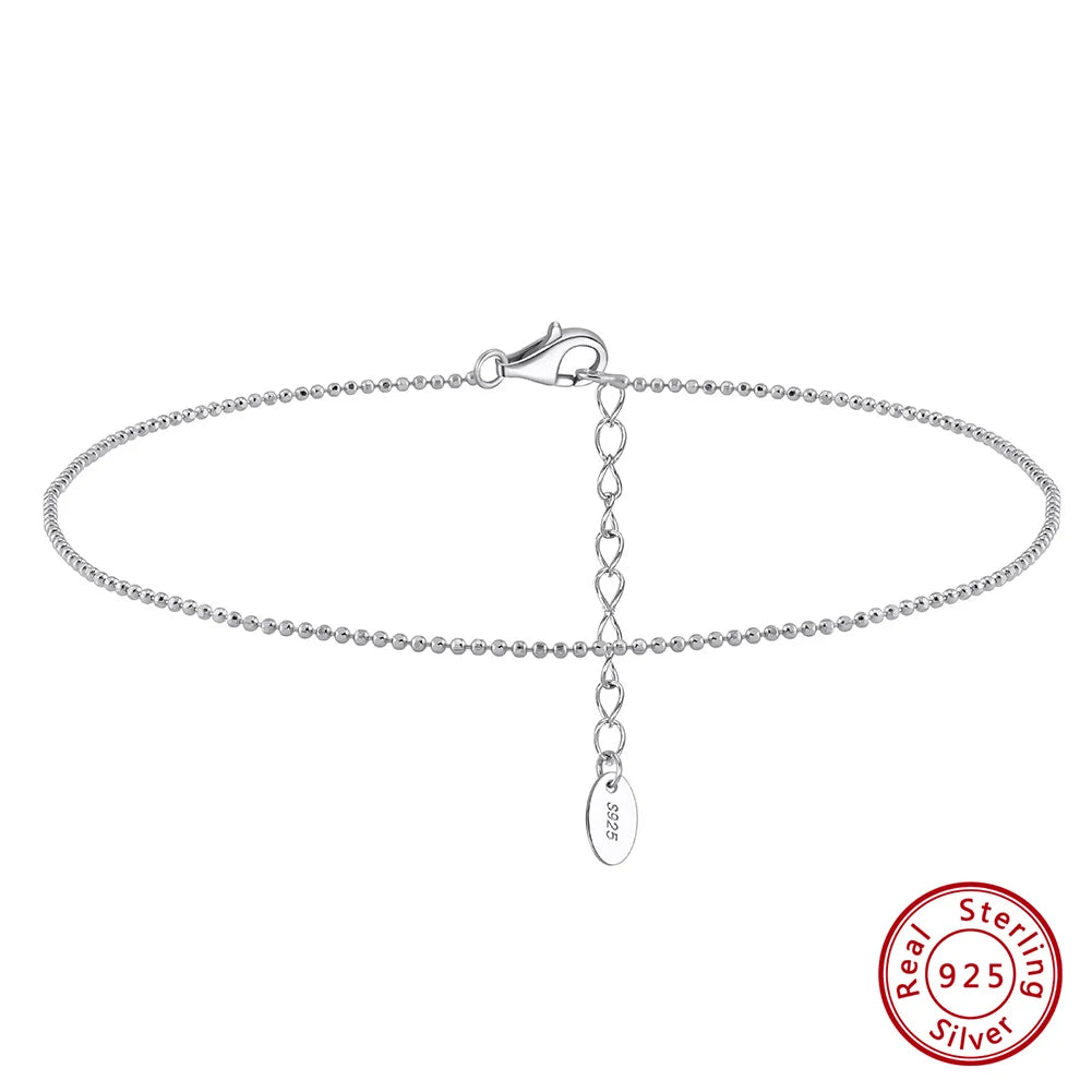 14K Gold 925 Silver Cuban Anklet