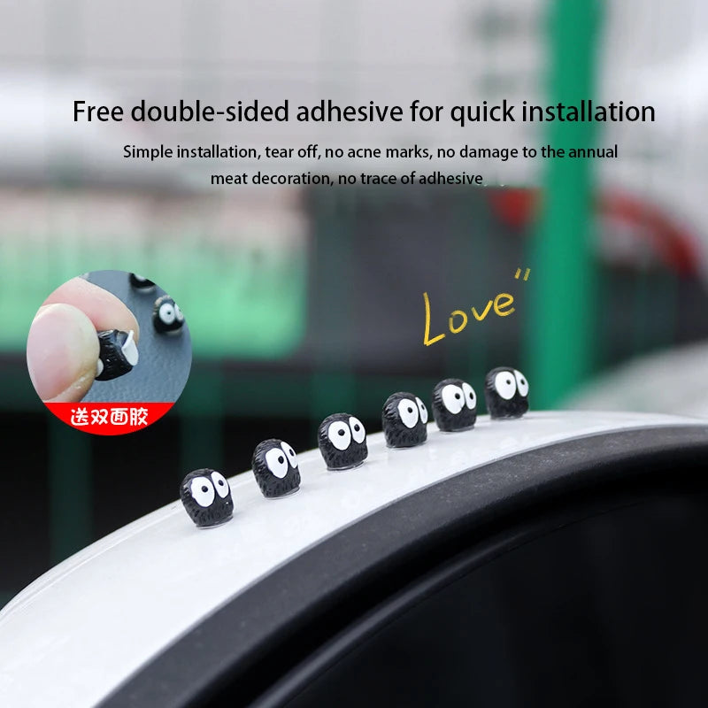 👾 Cute Black Elf Car Decoration Set
