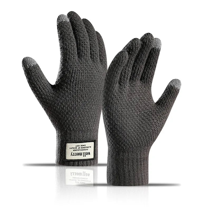 Men's Touchscreen Wool Knit Gloves
