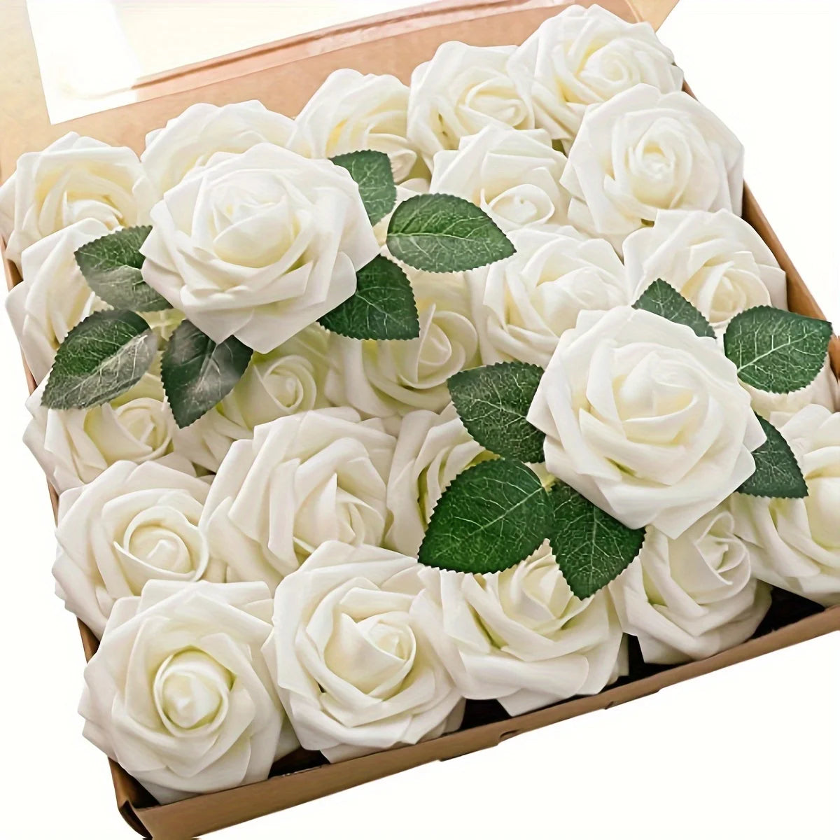 Artificial Roses with Stems – 25 Pcs