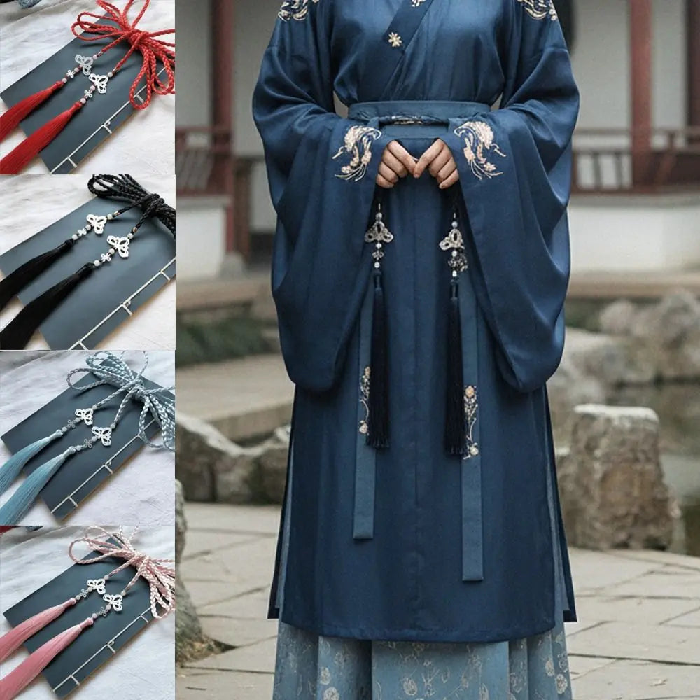 Handwoven Tassel Waist Tie Belt
