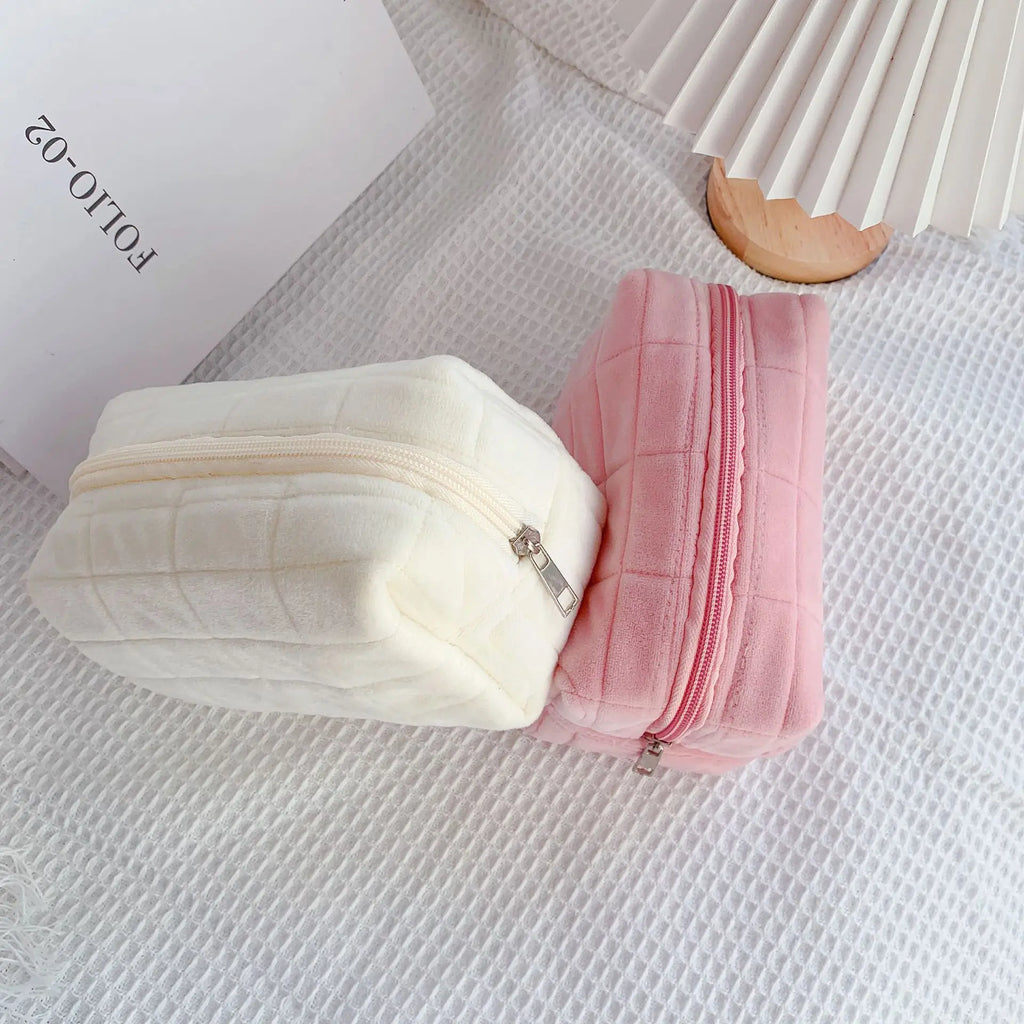 Plush Zipper Makeup Bag