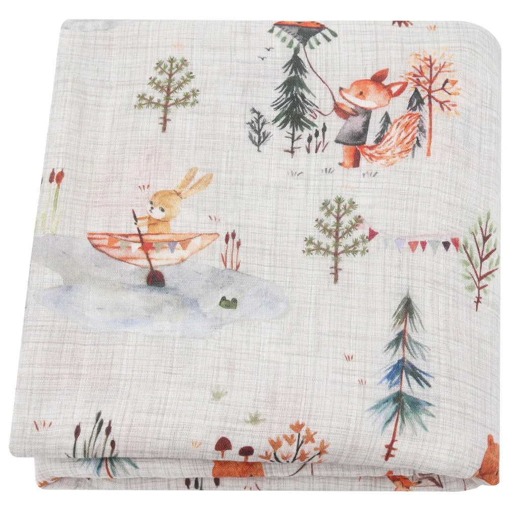 Bamboo Muslin Baby Swaddle Blanket 120cm