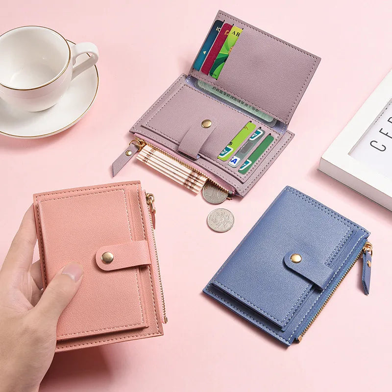 Mini Zip Foldable Card Wallet
