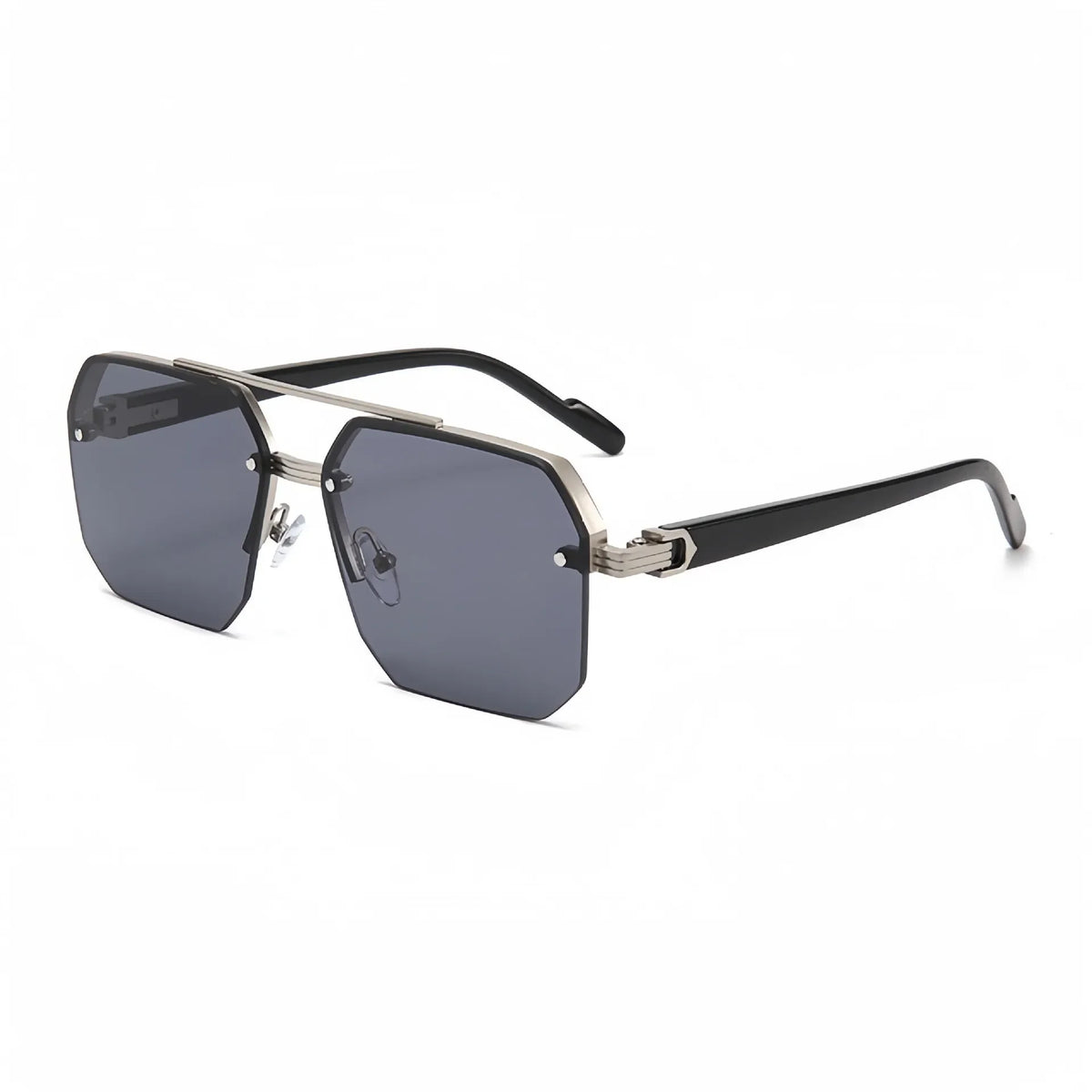 Semi-Rimless Aviator Sunglasses