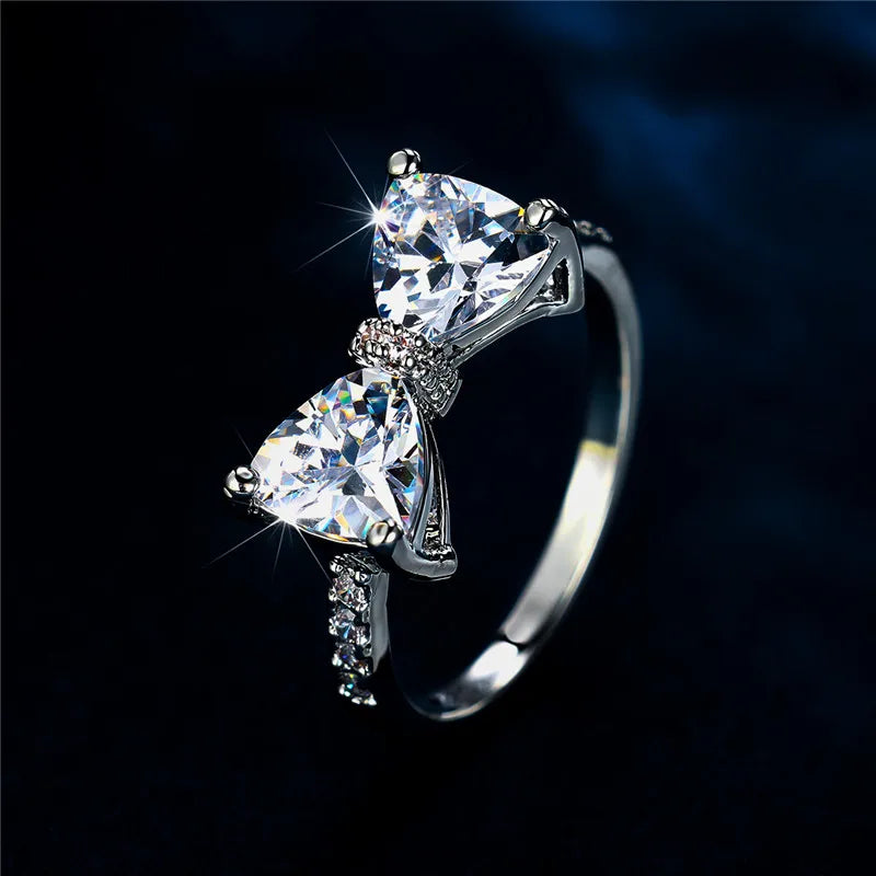 Bow Zircon Ring