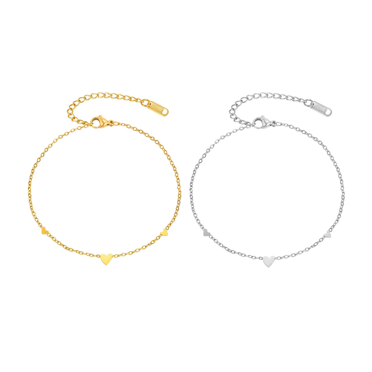 Gold Minimalist Heart Anklet