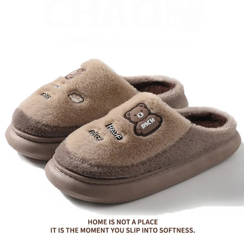 Women's Fluffy Platform Slippers