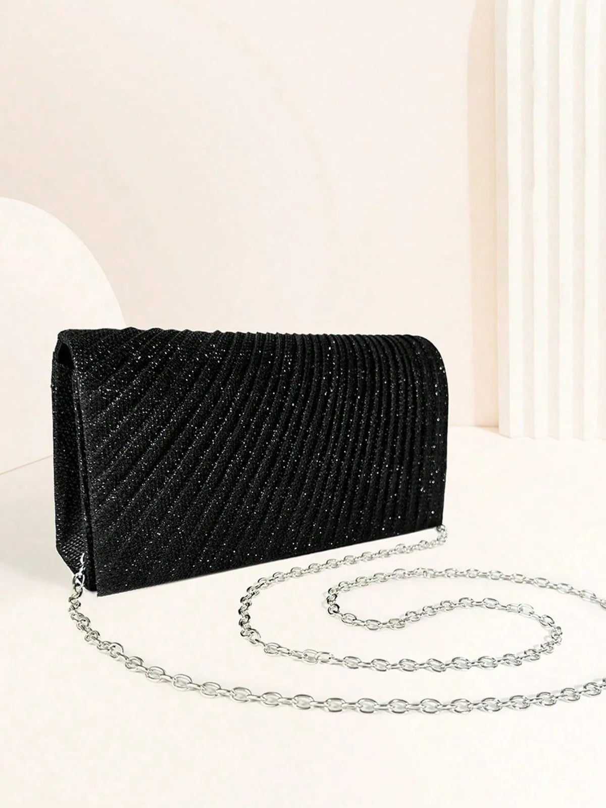 Glitter Envelope Clutch Bag