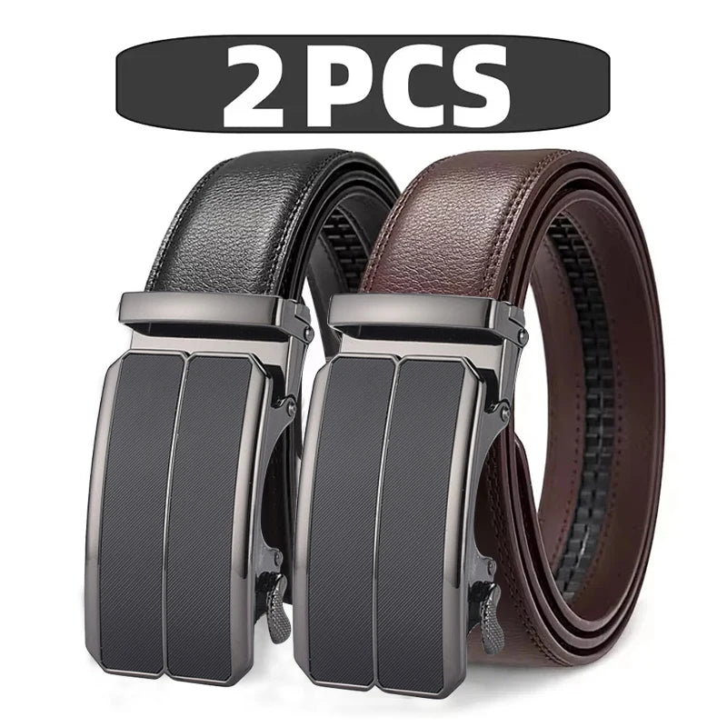 Men's Business Leather Ratchet Belt