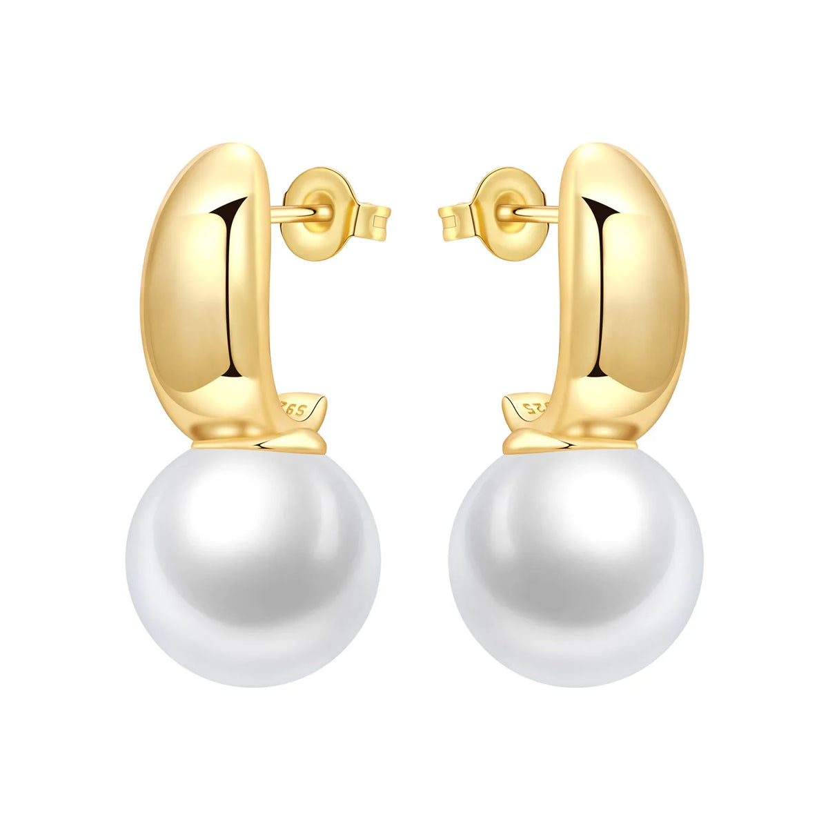 925 Silver 18K Gold Knot Stud Earrings