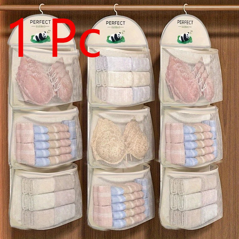 3-Tier Hanging Mesh Underwear Organizer