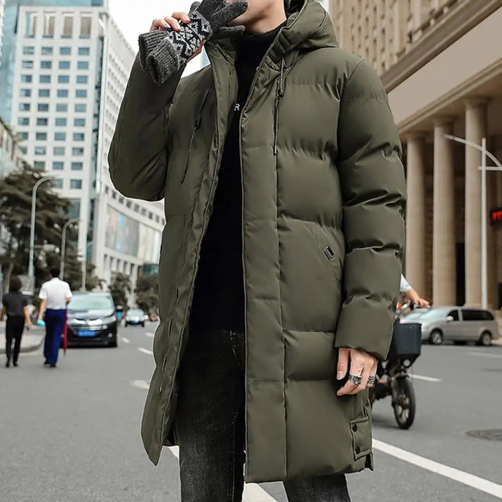 Men's Long Hooded Puffer Coat