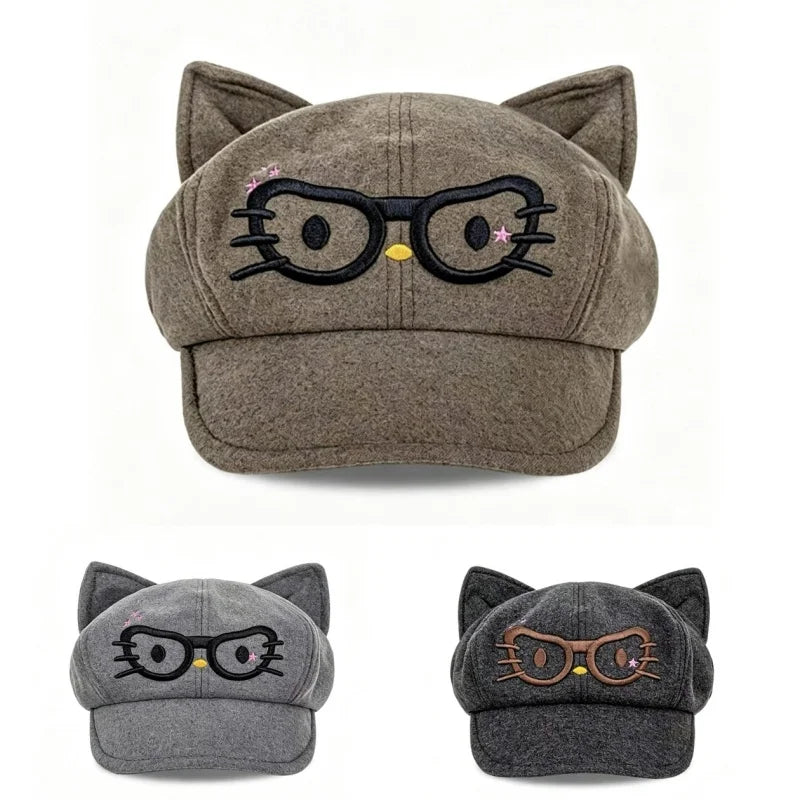 Cute Cat Ear Beret Hat