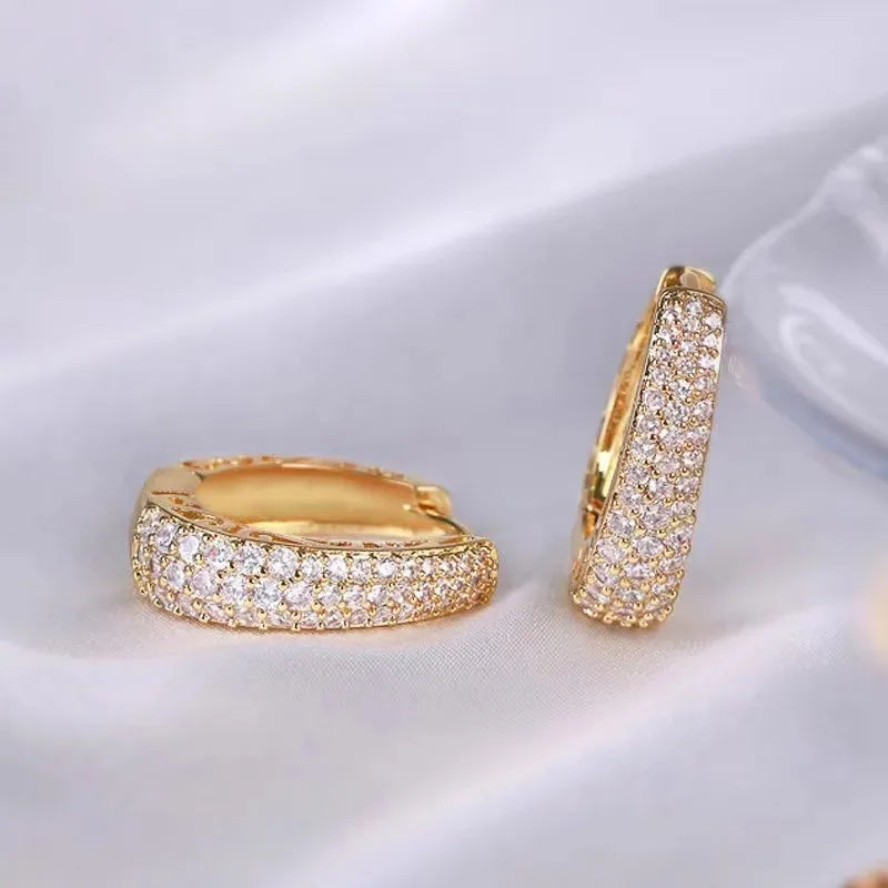 Dazzling CZ Hoop Earrings