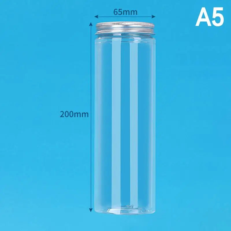 Aluminum Lid Clear Storage Jar