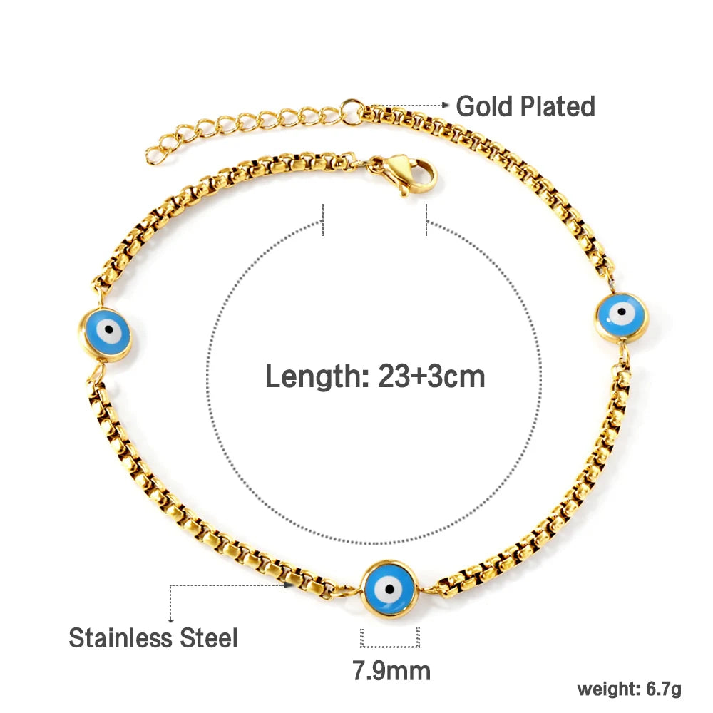 Turkish Evil Eye Beaded Anklet
