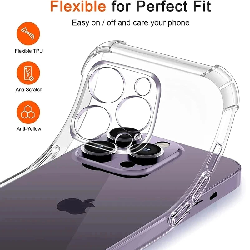 Clear Shockproof iPhone Case