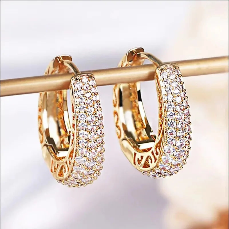 Dazzling CZ Hoop Earrings