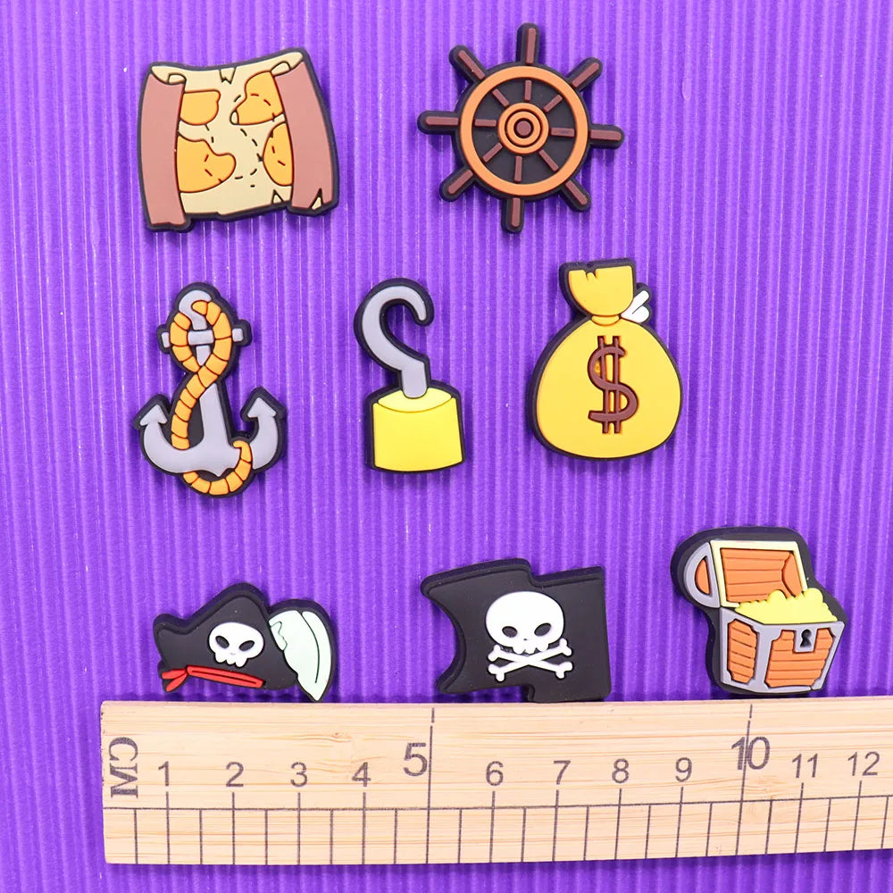 Pirate Skull Shoe Charms