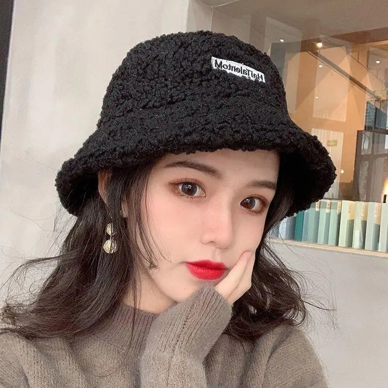 Embroidered Lambswool Bucket Hat